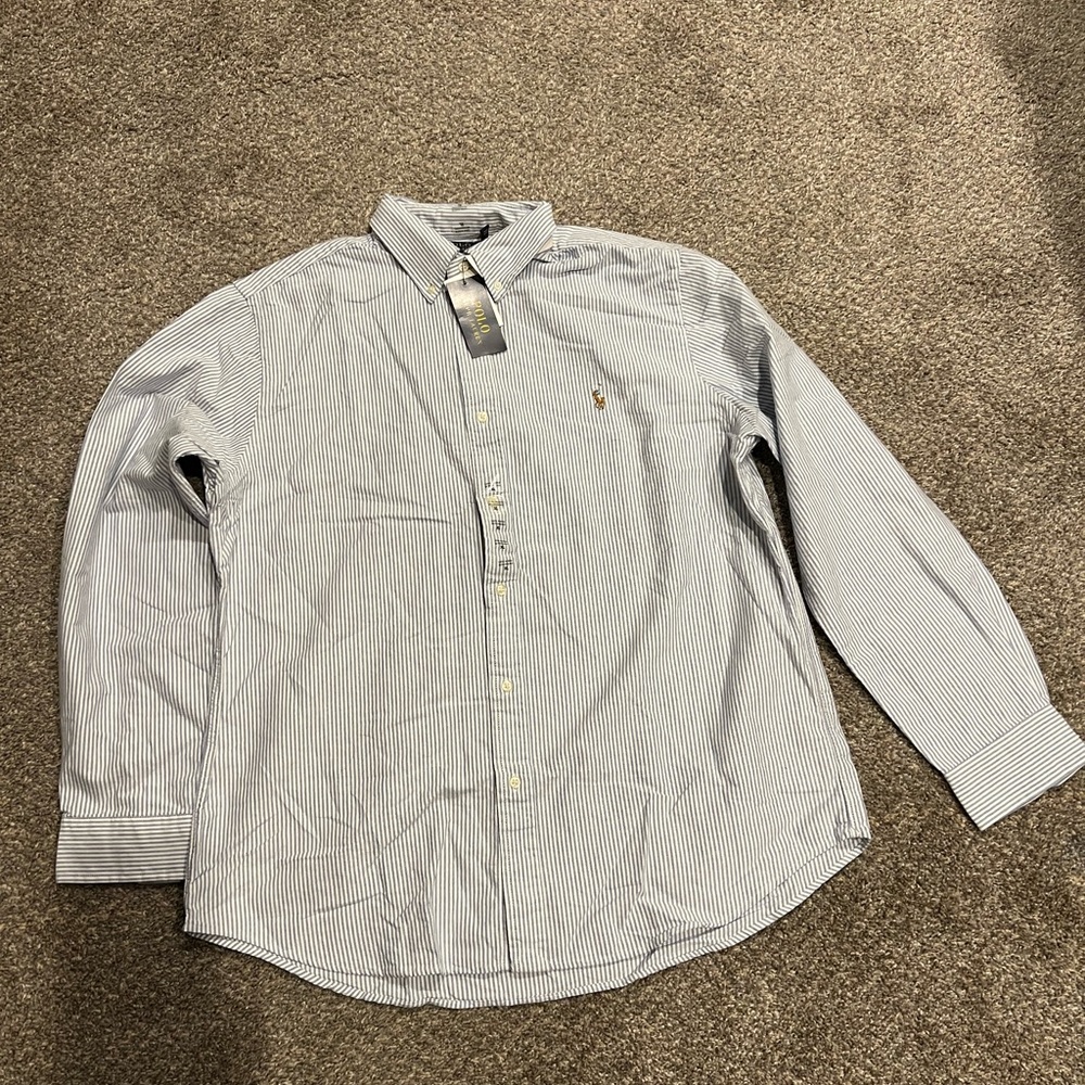 Men’s Polo Ralph Lauren striped button down shirt. NWT